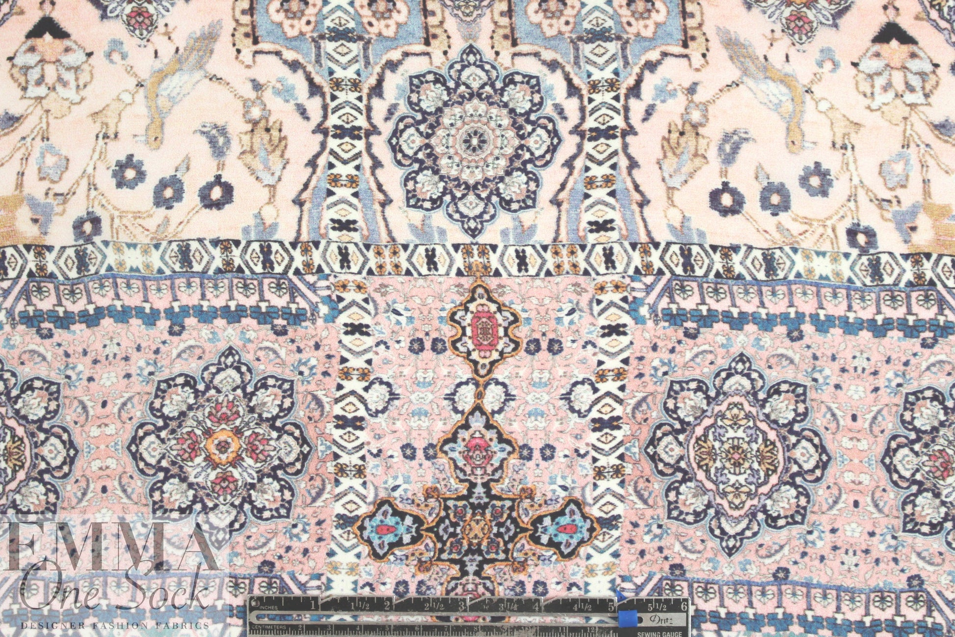 NY designer Moroccan tile montage silk CDC