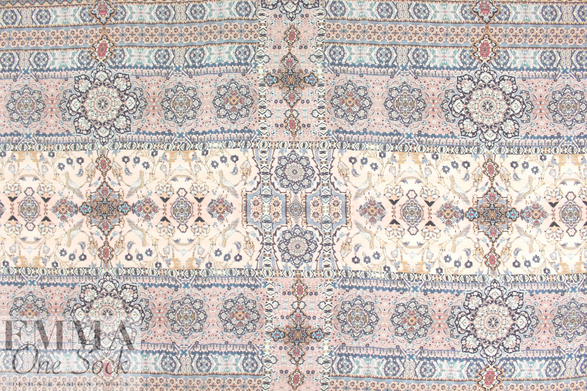 NY designer Moroccan tile montage silk CDC