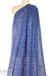 Mi11y textured blues sheer silk jacquard