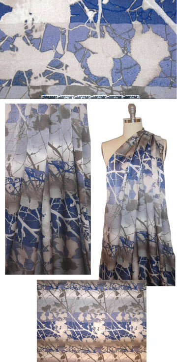 Marna R0 ombre silhouette print hammered silk