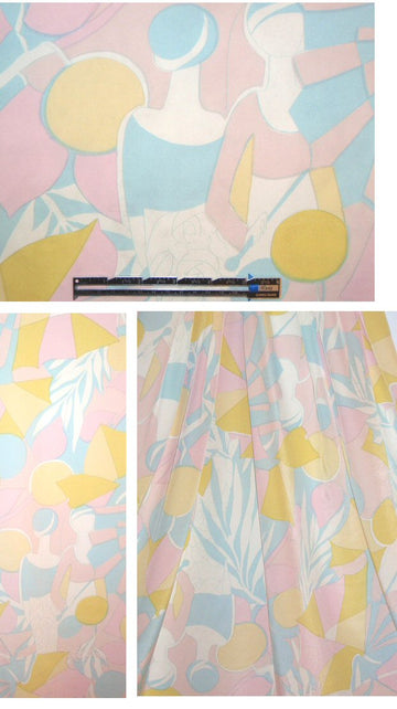 pastel garden stroll stretch silk crepe de chine