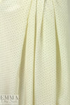 famous designer silk crepe de chine - teeny dot on ivory