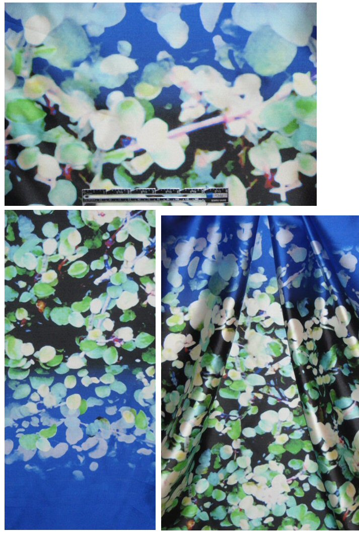 0scar blurry ombre floral silk twill panel