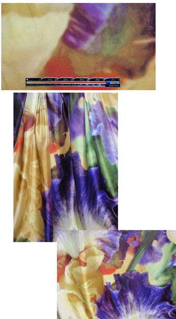 0scar oversized floral silk twill panel