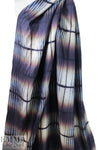 CA designer edgy burnished grid silk twill
