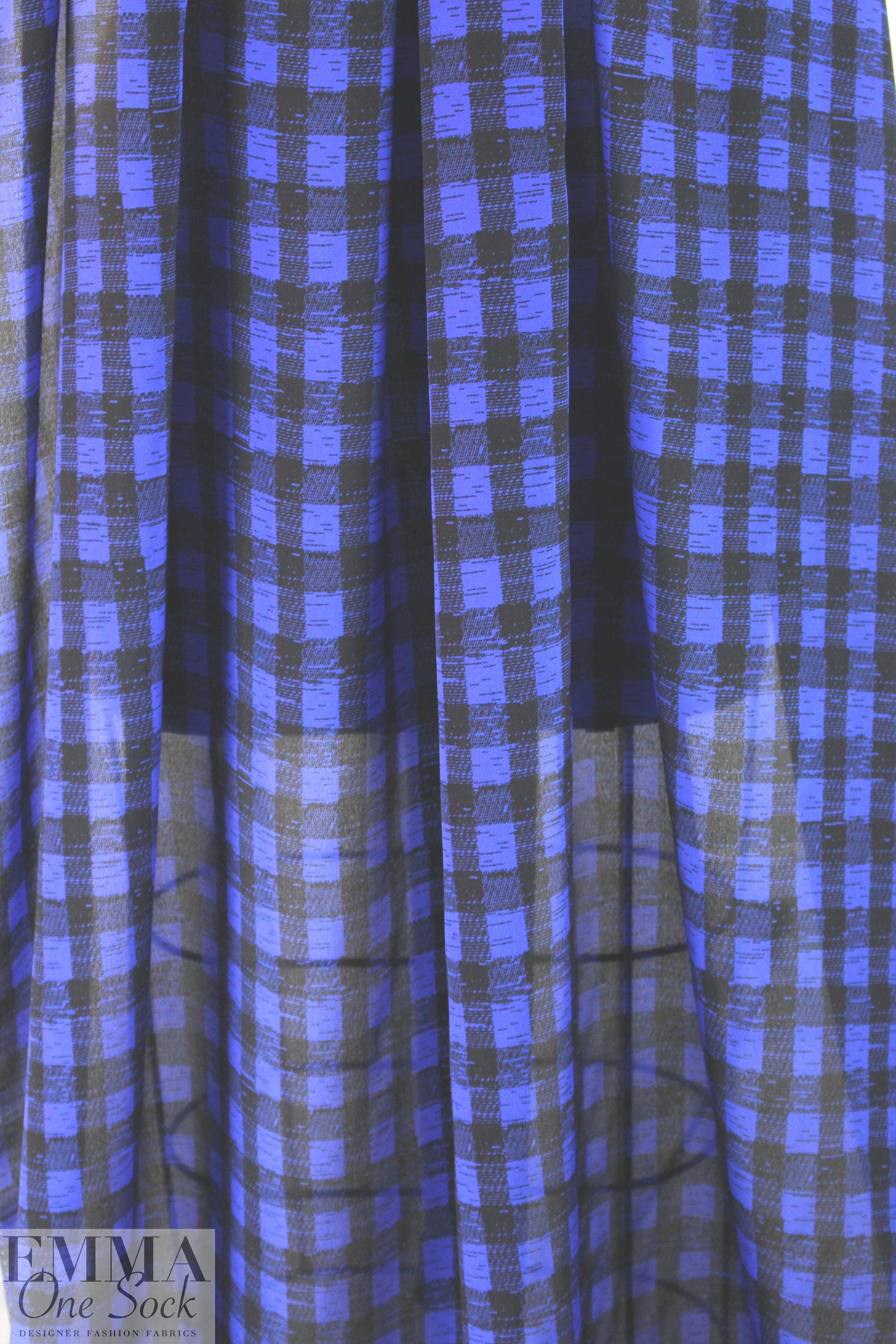 3.1 Phi11ip Lim silk blouseweight - black/blue check 2 yd
