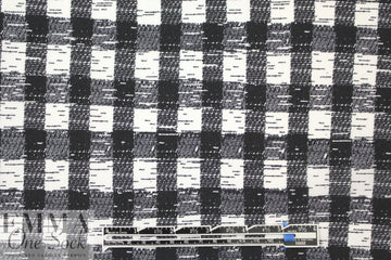 3.1 Phi11ip Lim silk blouseweight - black/white check
