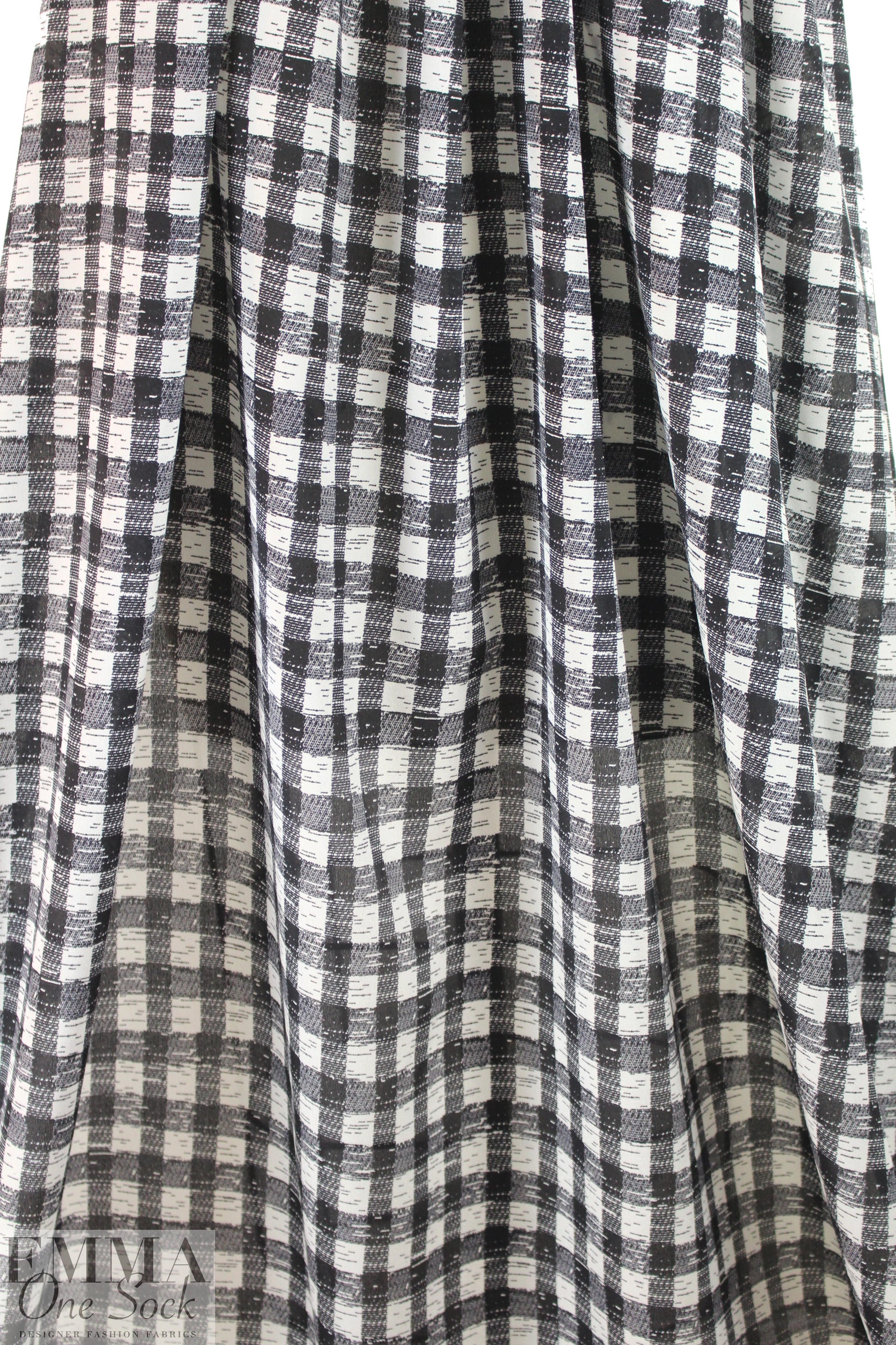 3.1 Phi11ip Lim silk blouseweight - black/white check 1.75 yd
