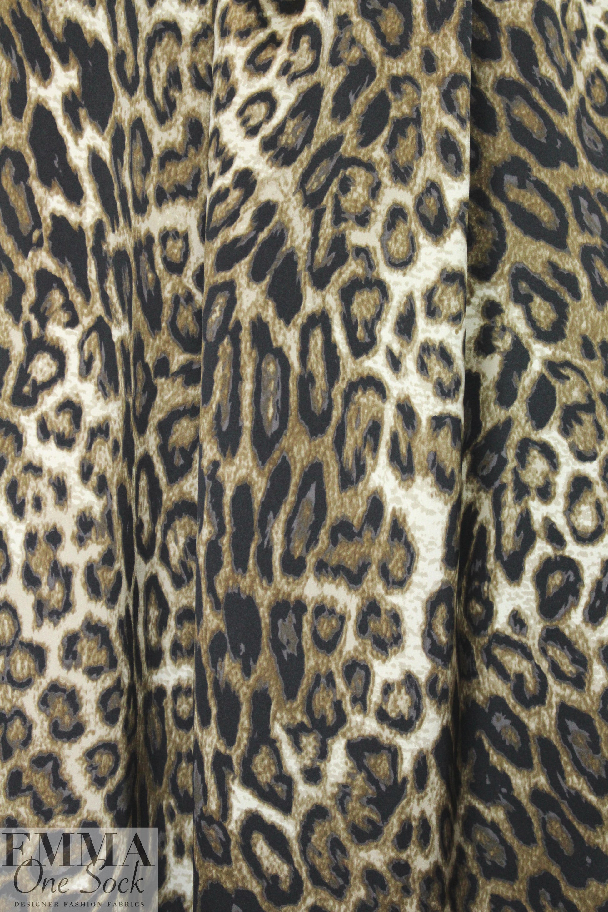 NY designer leopard print silk charmeuse
