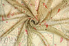 Italian beige/red/olive paisley silk chiffon 1.125 yds