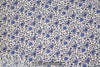 NY designer little blue floral stretch silk georgette