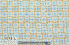 NY designer blue/nectarine medallion silk blouseweight
