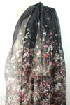 famous designer watercolor floral border satin organza