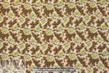 Italian stylized floral crinkle silk blouseweight