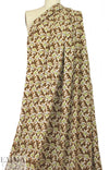 Italian stylized floral crinkle silk blouseweight