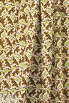 Italian stylized floral crinkle silk blouseweight