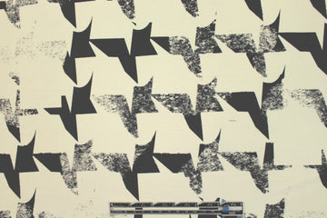 NY designer stencil graphic textured silk woven