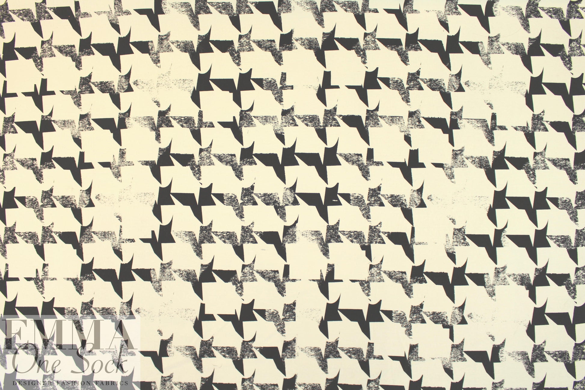 NY designer stencil graphic textured silk woven