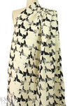 NY designer stencil graphic textured silk woven