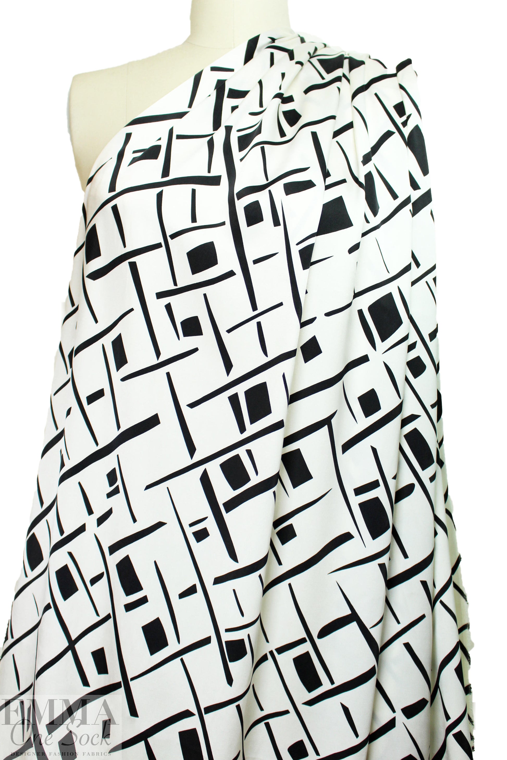 NY designer silk stretch charmeuse - dash 'n' square