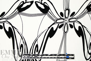 NY designer silk crepe de chine - art deco 2 yd