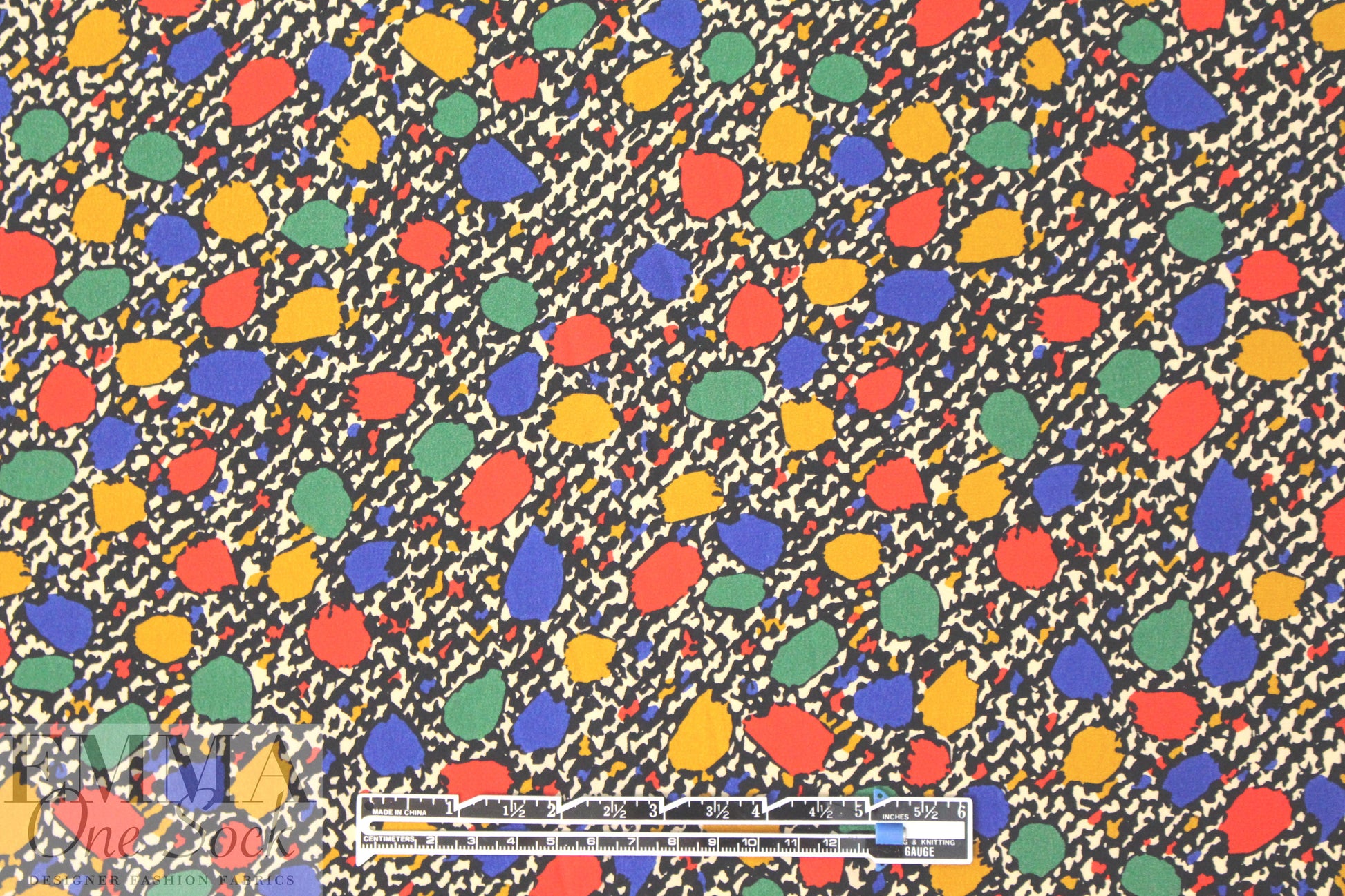 Abraham vintage couture silk blouseweight - primary dots 1.5 yds