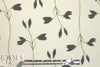 Italian deep eggplant budding flowers silk georgette