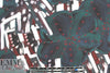 NY designer funky flower collage silk georgette
