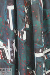 NY designer funky flower collage silk georgette