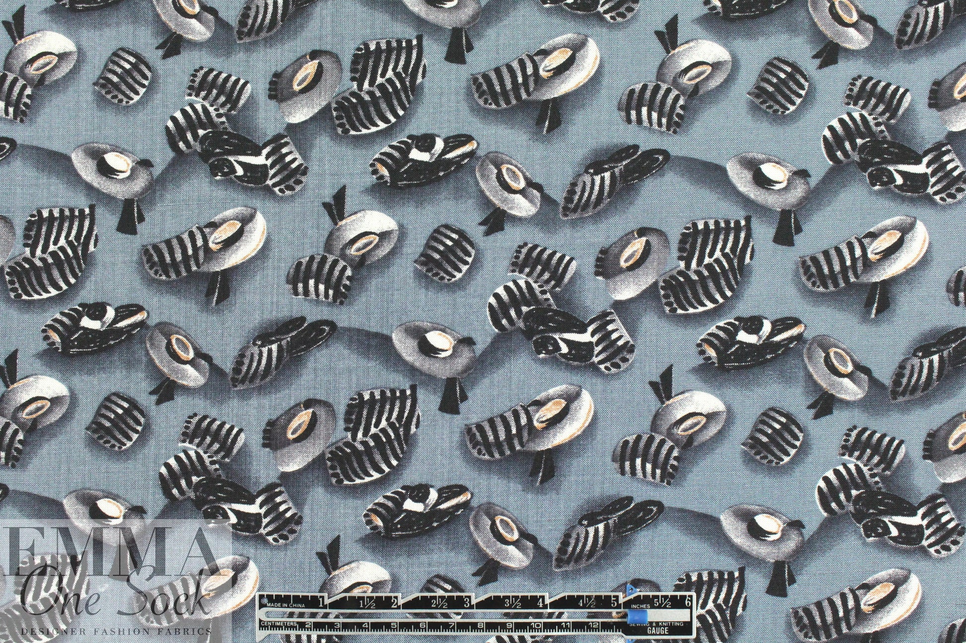 NY designer bonnets print silk shantung