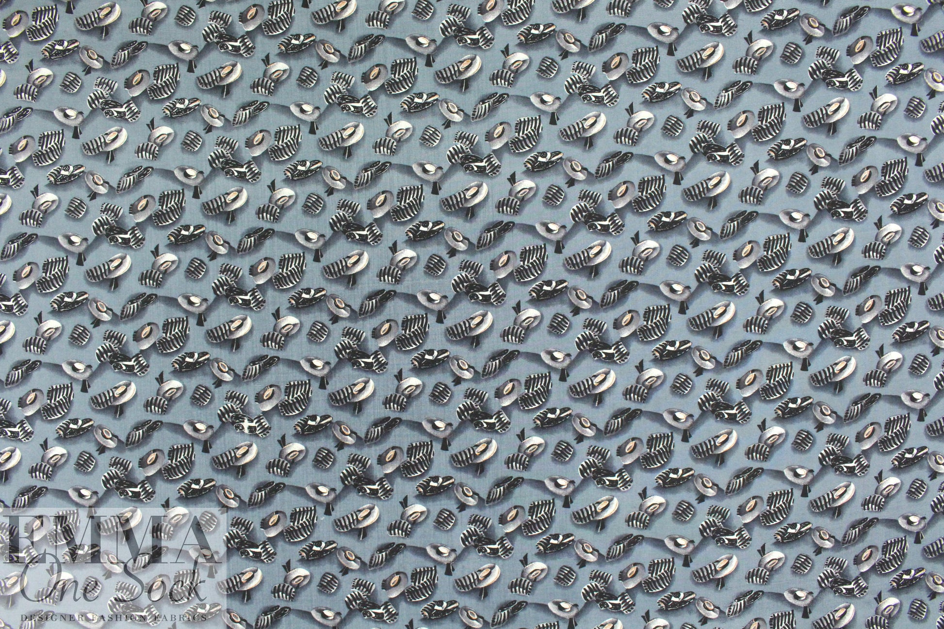 NY designer bonnets print silk shantung