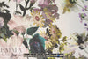 famous designer 'botanical display' silk chiffon 1 yard