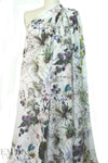 famous designer 'botanical display' silk chiffon