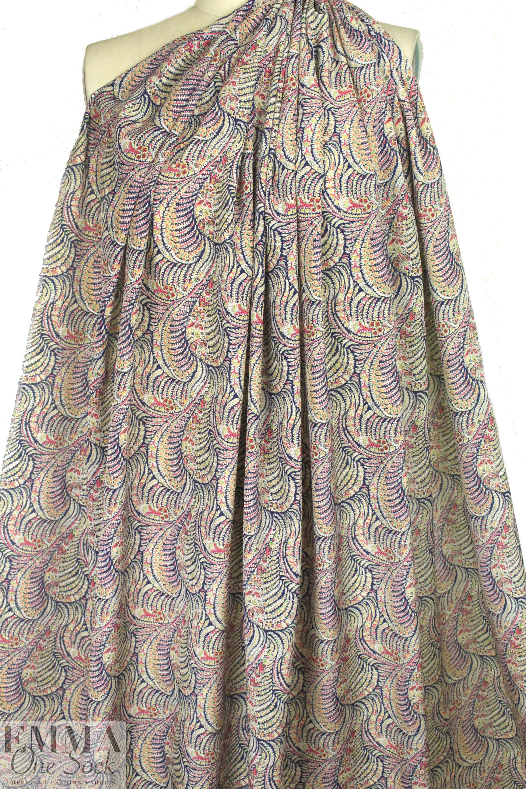Liberty Art Fabrics: intricate paisley silk CDC 1.625 yds
