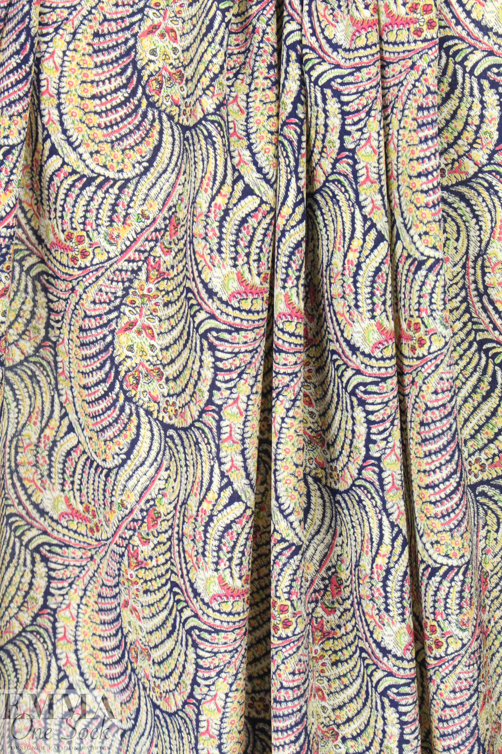 Liberty Art Fabrics: intricate paisley silk CDC 1.625 yds