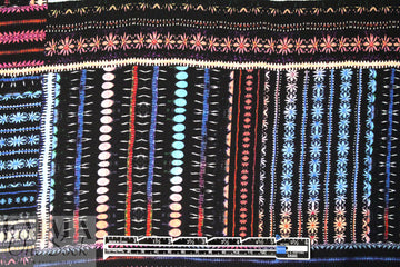 NY designer stripey dots and flowers silk charmeuse
