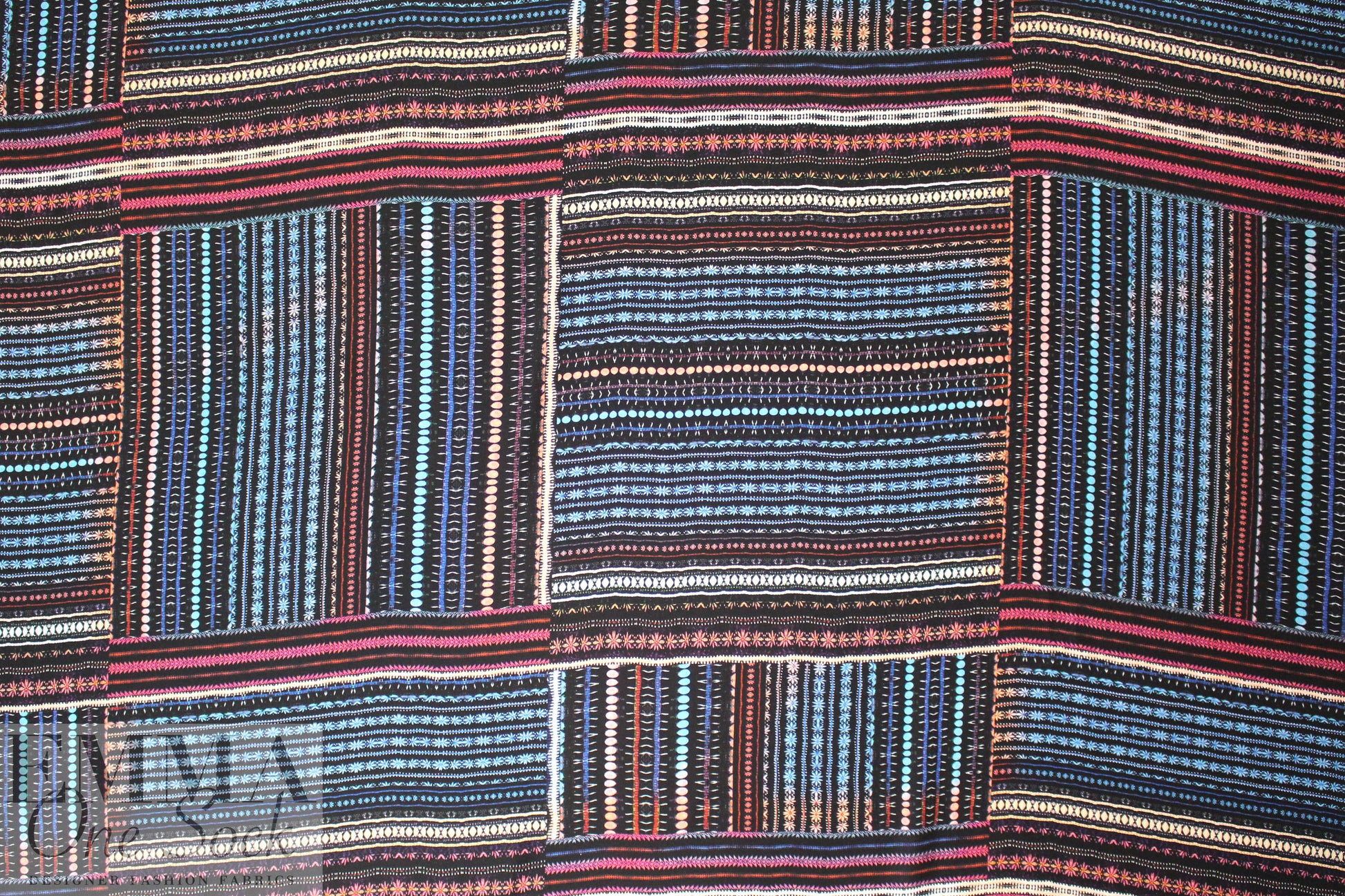 NY designer stripey dots and flowers silk charmeuse