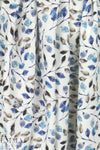 Italian little blue leaves silk blouseweight woven