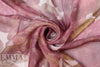 Italian romantic mauve floral silk chiffon
