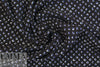 Marc Jac0bs navy dot viscose/silk dressweight woven .625 yds
