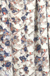 NY designer abstracted flowers 3-ply silk