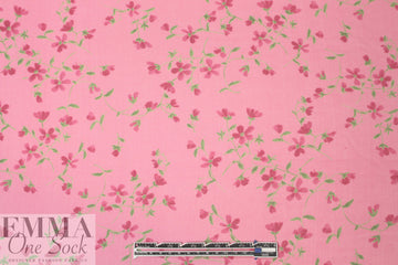 NY designer pretty in pink floral silk chiffon 1.875 yd