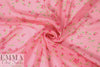 NY designer pretty in pink floral silk chiffon 1.375 yd