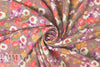 Italian dusty plum floral silk crepe de chine 1.5 yd