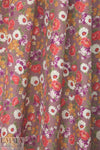Italian dusty plum floral silk crepe de chine 1.5 yd