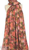 Italian 'red roses too' silk blouseweight 1.75 yd
