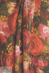 Italian 'red roses too' silk blouseweight 1.875 yds