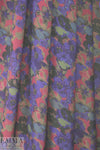 Italian purple/rouge floral silk crepe de chine 1.875 yd