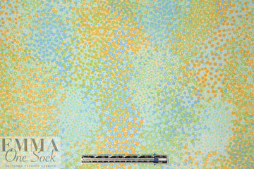 NY designer citrus/lime teeny floral silk chiffon 1.375 yd