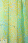 NY designer citrus/lime teeny floral silk chiffon